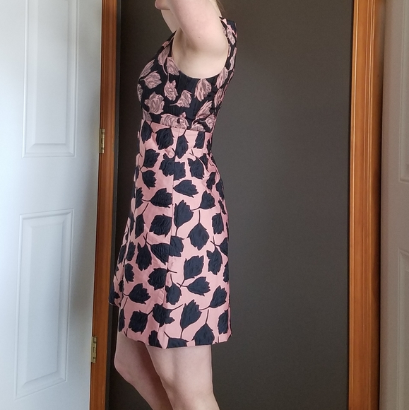 Ann Taylor Sz 4 Dusty Pink and Navy Dress - Picture 3 of 7